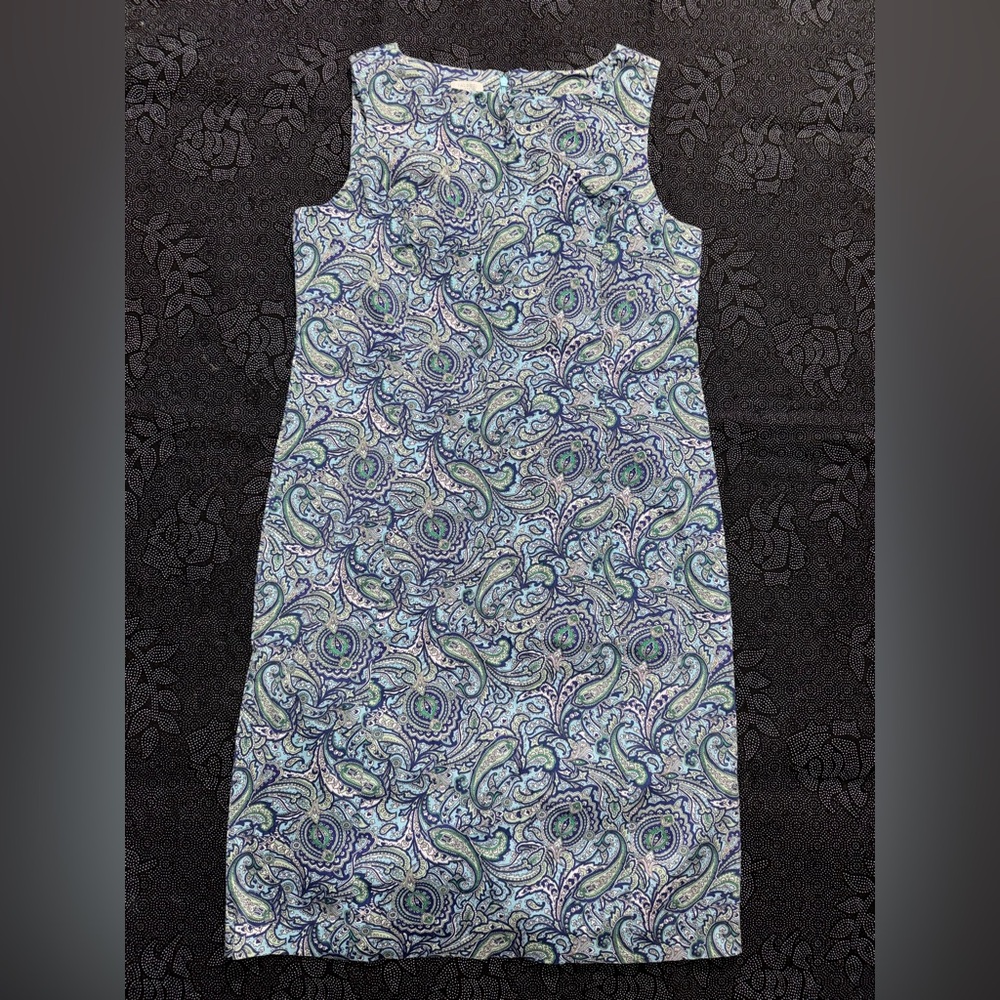Talbots Blue and Green Paisley Dress